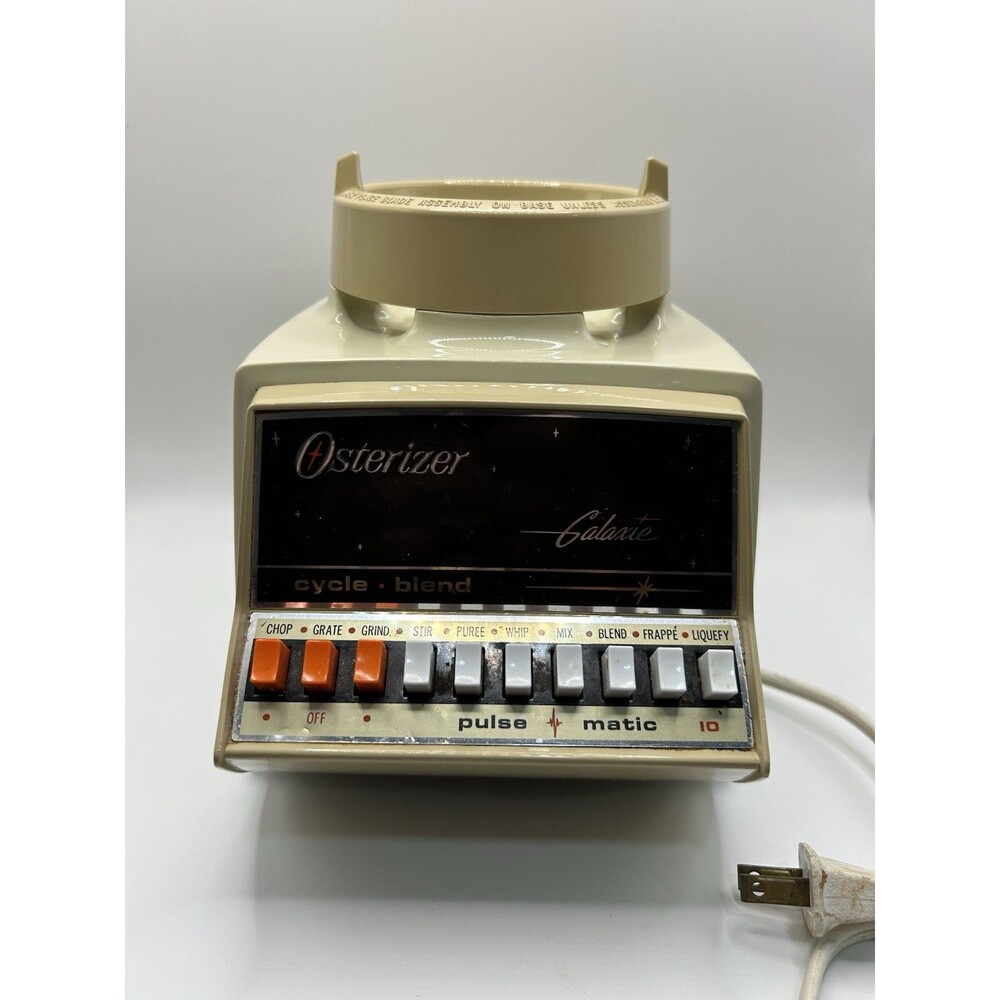 Vintage Osterizer Galaxie Blender Pulse-Matic 10 Speed Model 843-46T No Pitcher